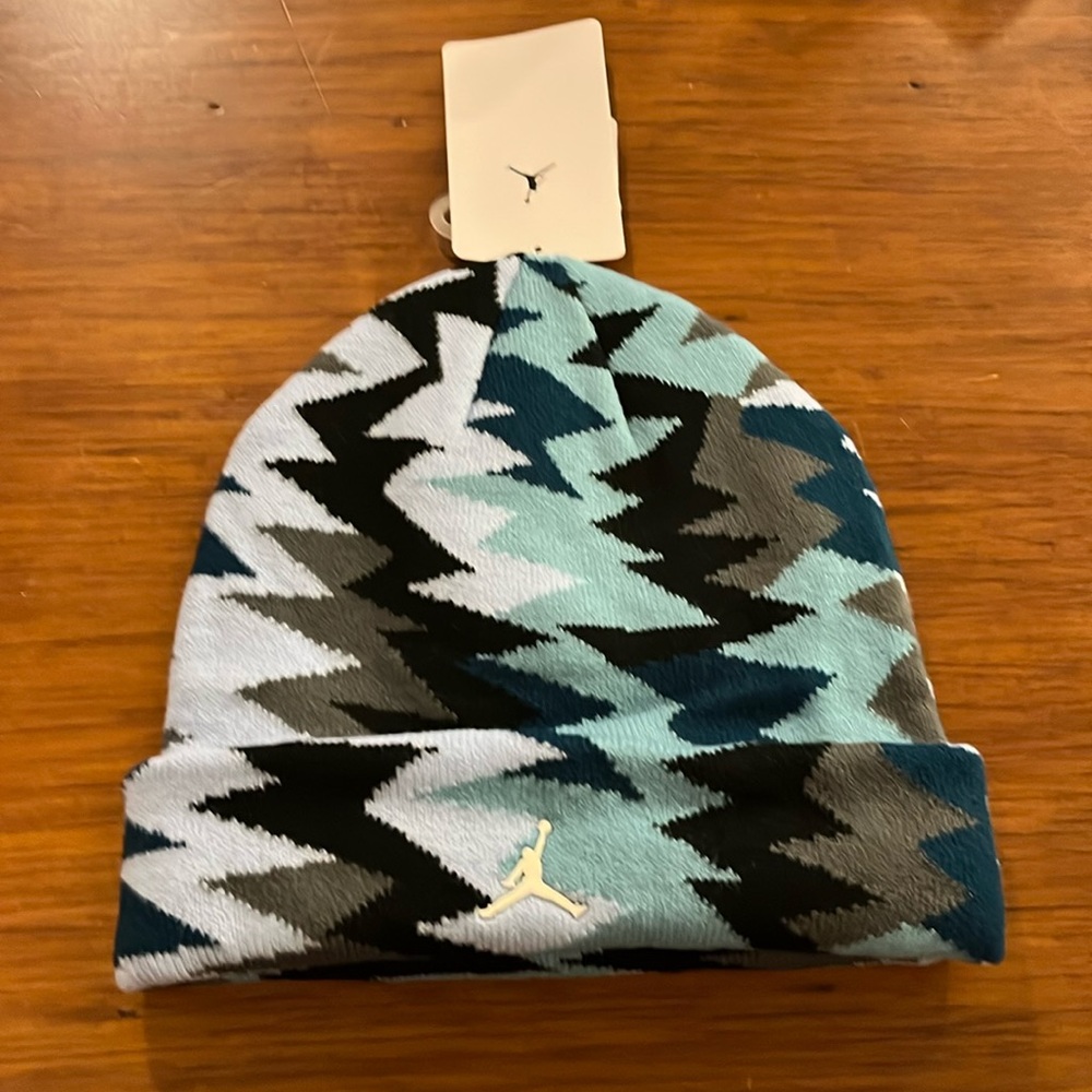 Nike Air Jordan Beanie Hat Cap Winter blue new Boys Girls Youth Kids Size 8/20